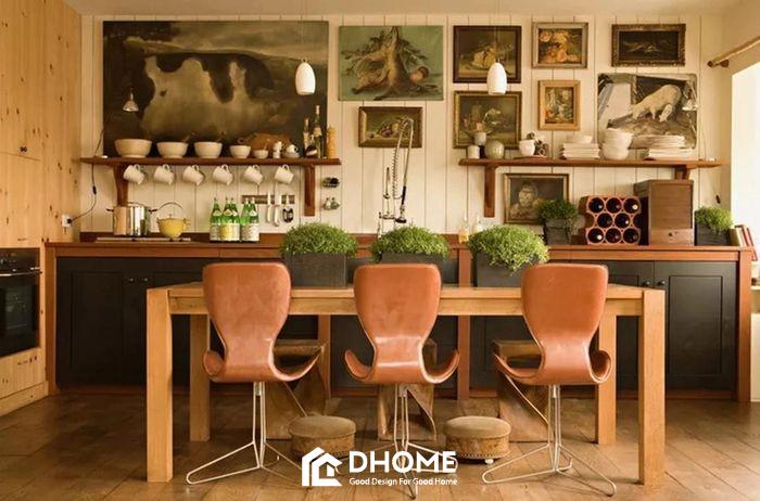 Cảm giác ấm cúng của nhà bếp phong cách Boho.