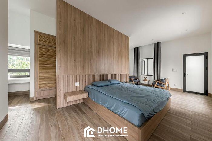 Một phòng ngủ trong căn biệt thự (Ảnh: ArchDaily)