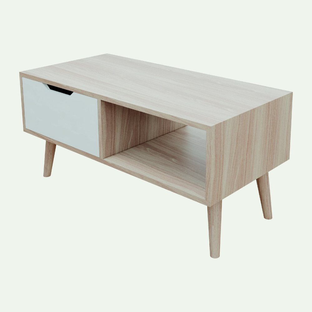 Bàn trà sofa 1 ngăn kéo DH17.01 – góc nhìn 2