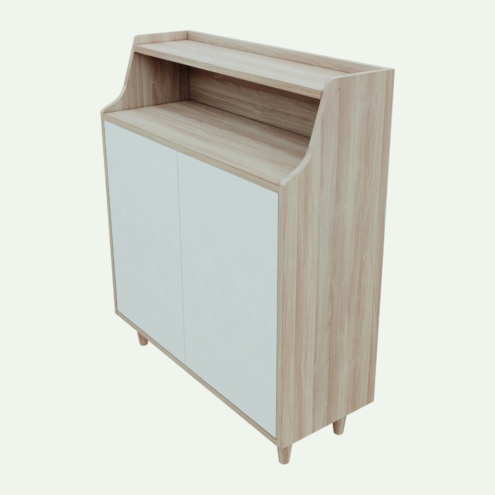 Tủ giày 2 cánh có kệ trên DH14.03 – góc nhìn 2